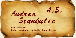 Andrea Stankulić vizit kartica